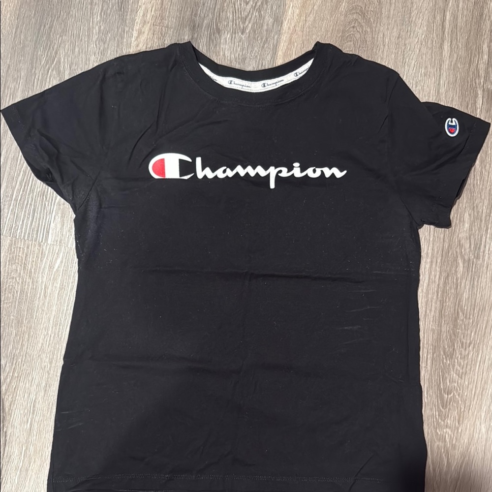 Champion Black Short Sleeve Tee